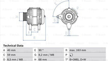 Generator / Alternator (0986040330 BOSCH) VW