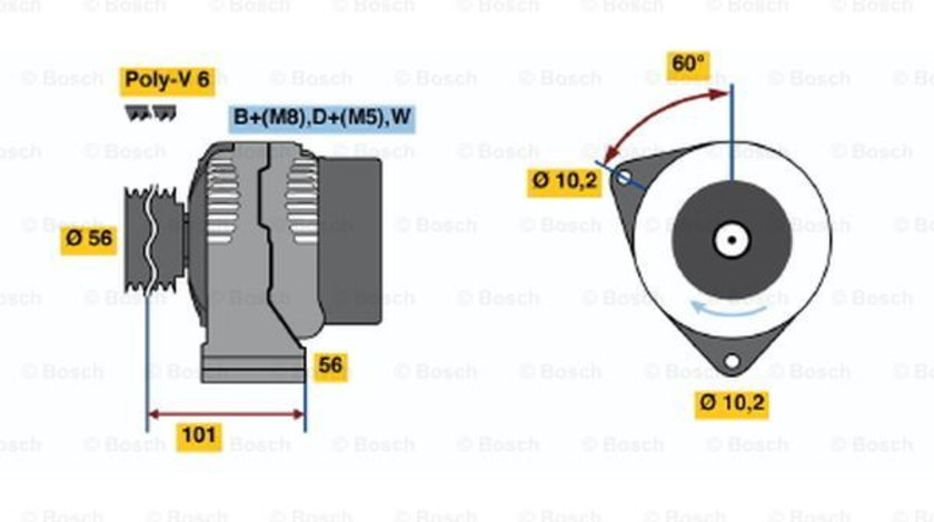 Generator / Alternator (0986041040 BOSCH) MERCEDES-BENZ