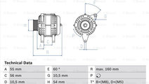 Generator / Alternator (0986041240 BOSCH) OPEL,VAU...