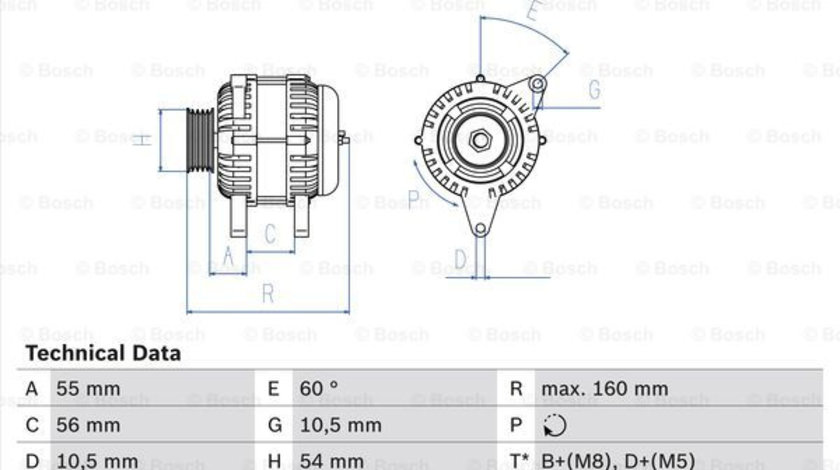 Generator / Alternator (0986041240 BOSCH) OPEL,VAUXHALL