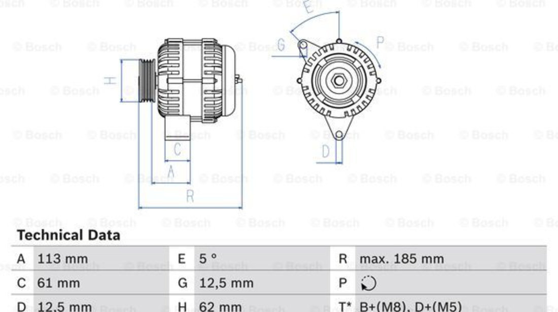 Generator / Alternator (0986048791 BOSCH) OPEL,VAUXHALL