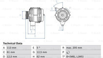 Generator / Alternator (0986049530 BOSCH) ALFA ROM...