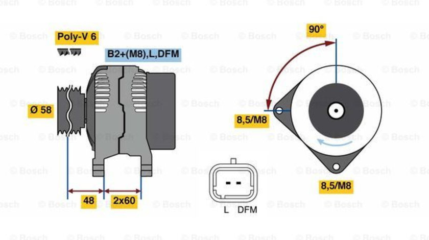 Generator / Alternator (0986081110 BOSCH) DACIA,RENAULT