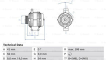 Generator / Alternator (0986083250 BOSCH) Citroen,...