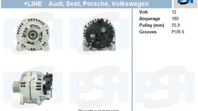 Generator / Alternator (305518180010 PSH) SKODA,VW