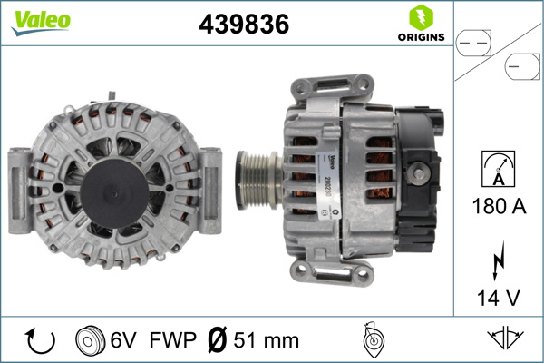 Generator / Alternator (439836 VALEO) MERCEDES-BENZ