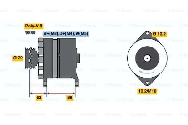 Generator / Alternator (6033GB3033 BOSCH)