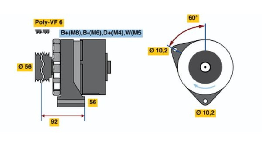 Generator / Alternator (6033GB3040 BOSCH)