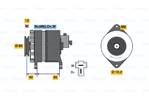 Generator / Alternator (9120144622 BOSCH) NISSAN