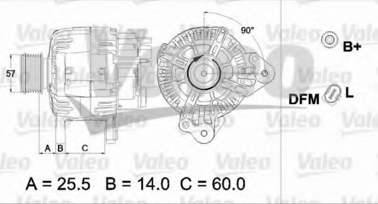 Generator / Alternator AUDI A3 (8P1) (2003 - 2012) VALEO 437470 piesa NOUA