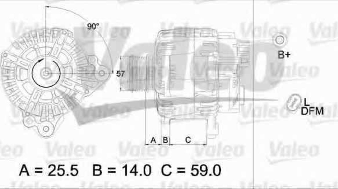 Generator / Alternator AUDI A3 8P1 VALEO 437454