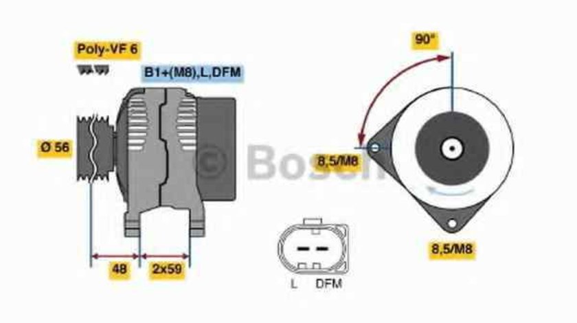 Generator / Alternator AUDI A3 Sportback (8PA) BOSCH 0 986 045 340