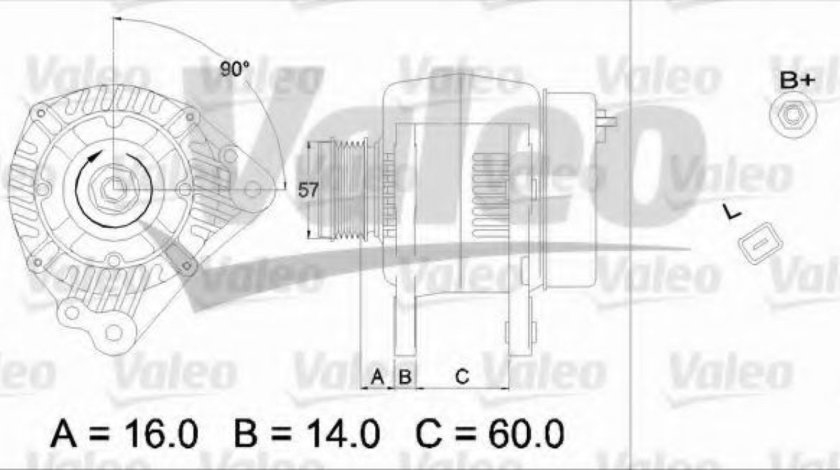 Generator / Alternator AUDI A4 (8E2, B6) (2000 - 2004) VALEO 437341 piesa NOUA