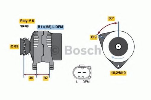 Generator / Alternator AUDI A4 (8EC, B7) (2004 - 2008) BOSCH 0 986 044 470 piesa NOUA