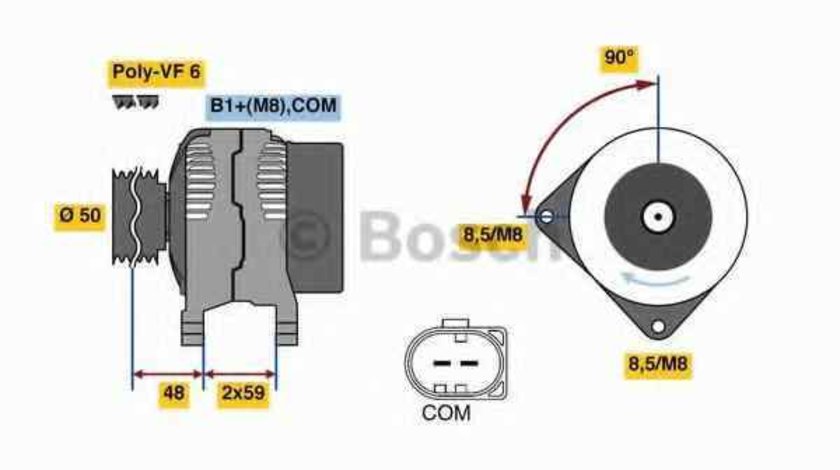 Generator / Alternator AUDI A4 8K2 B8 BOSCH 0 986 081 340