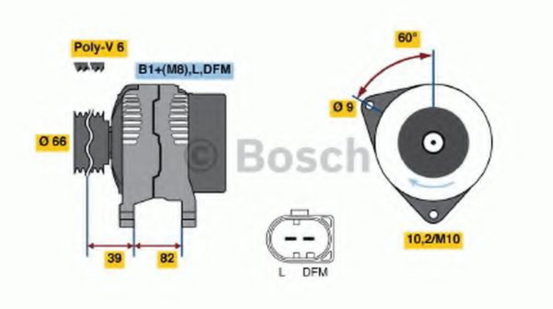 Generator / Alternator AUDI A4 Avant (8ED, B7) (2004 - 2008) BOSCH 0 986 044 330 piesa NOUA