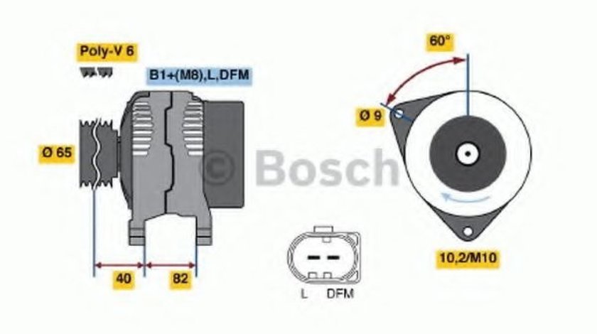 Generator / Alternator AUDI A4 Avant (8ED, B7) (2004 - 2008) BOSCH 0 986 044 470 piesa NOUA