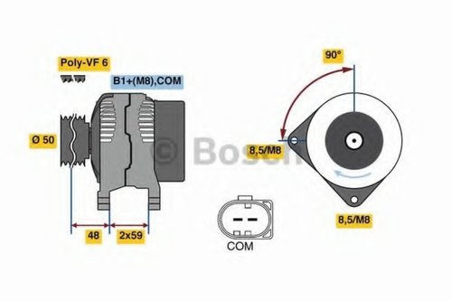 Generator / Alternator AUDI A5 Cabriolet (8F7) (2009 - 2016) BOSCH 0 986 081 340 piesa NOUA