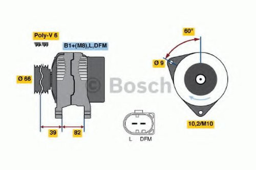 Generator / Alternator AUDI ALLROAD (4BH, C5) (2000 - 2005) BOSCH 0 986 044 330 piesa NOUA