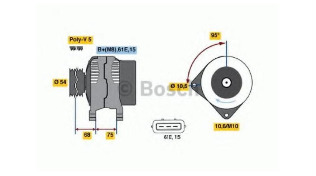 Generator / alternator BMW 5 (E39) 1995-2003 #2 0986045031