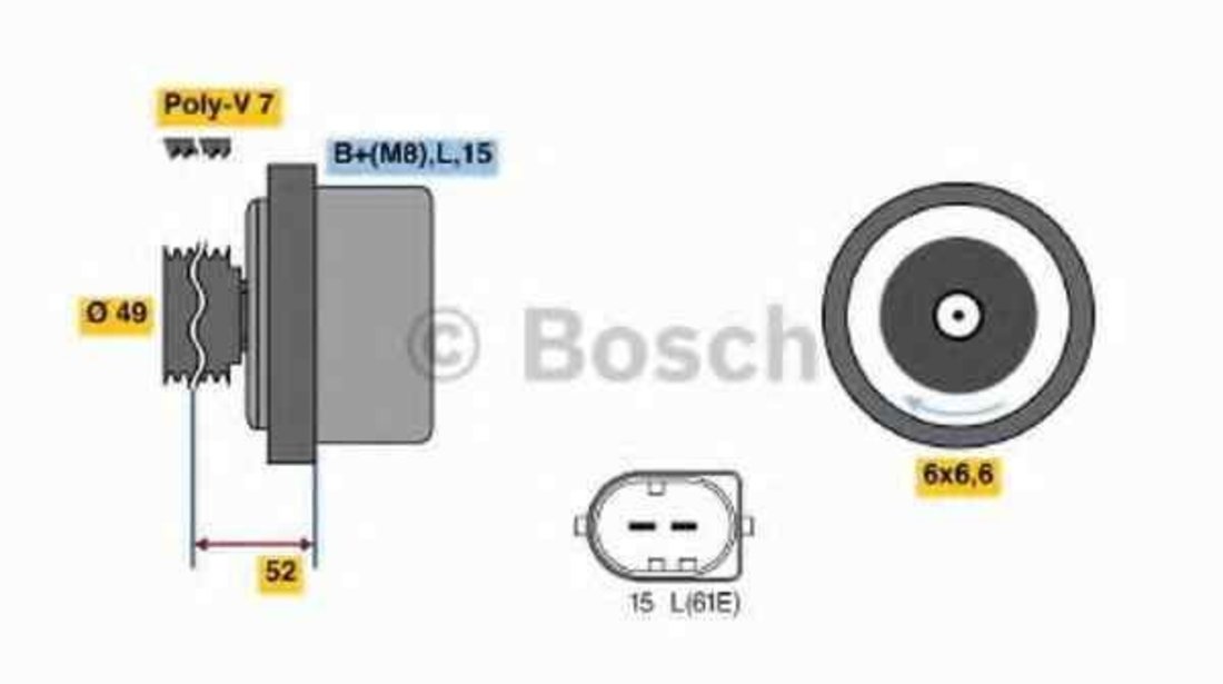 Generator / Alternator BMW 5 (E39) BOSCH 0 986 041 750