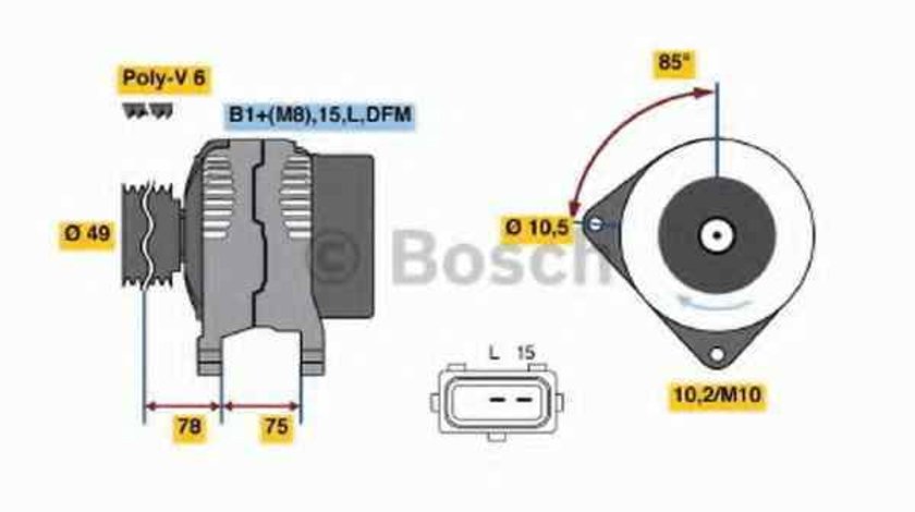 Generator / Alternator BMW 5 E39 BOSCH 0 986 041 810