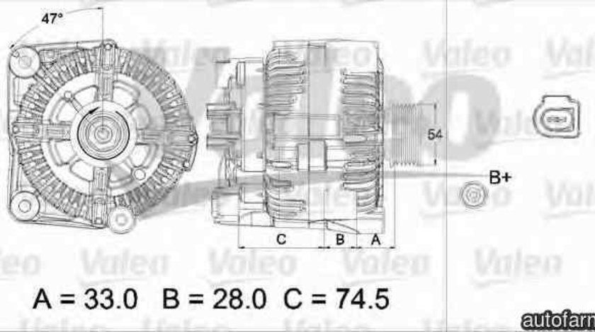 Generator / Alternator BMW 5 (E60) VALEO 437450
