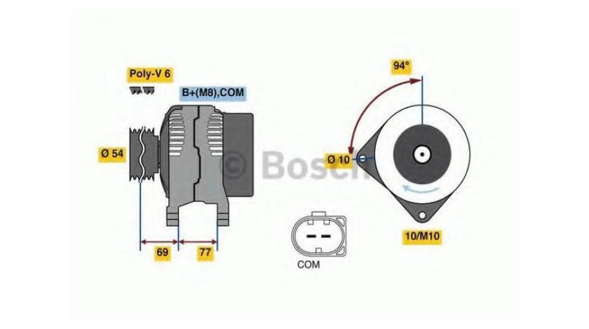 Generator / alternator BMW 6 Cabriolet (E64) 2004-2016 #2 0986080350