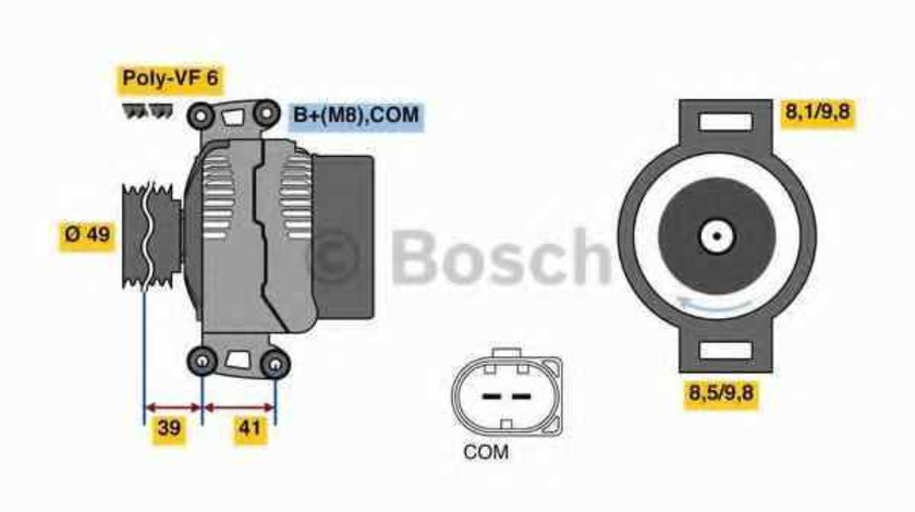 Generator / Alternator BMW 7 E65 E66 E67 BOSCH 0 986 048 820