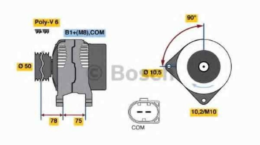 Generator / Alternator BMW 7 (E65, E66, E67) BOSCH 0 986 046 220