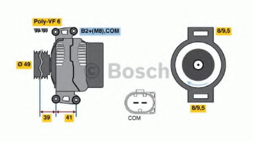 Generator / Alternator BMW Seria 1 (E81) (2006 - 2012) BOSCH 0 986 047 240 piesa NOUA
