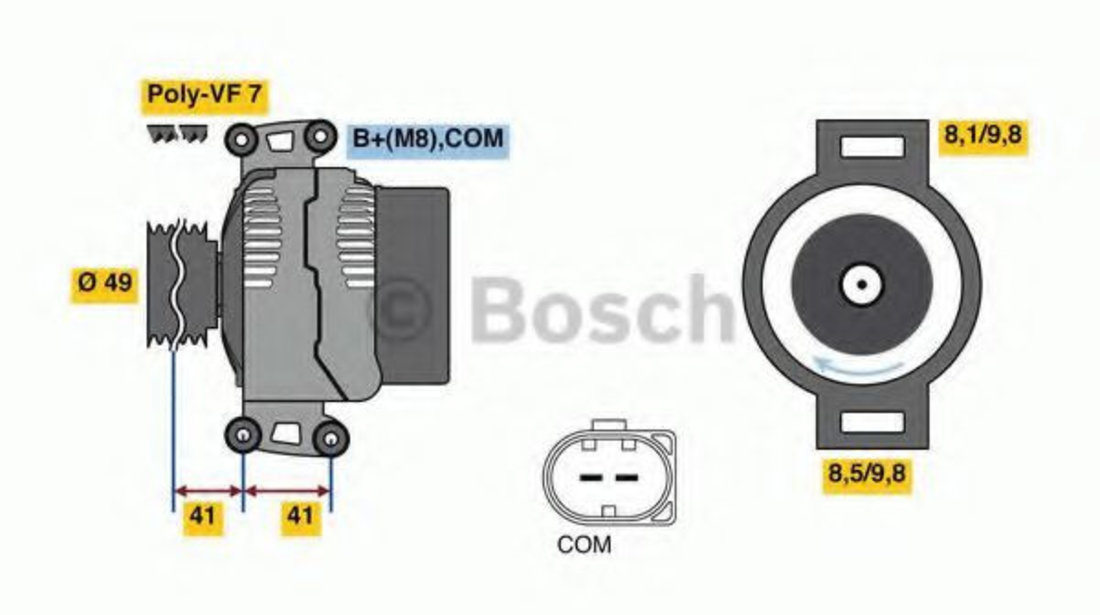 Generator / Alternator BMW Seria 3 Touring (E91) (2005 - 2012) BOSCH 0 986 048 840 piesa NOUA