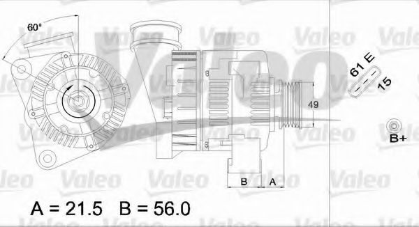 Generator / Alternator BMW Seria 7 (E38) (1994 - 2001) VALEO 436665 piesa NOUA