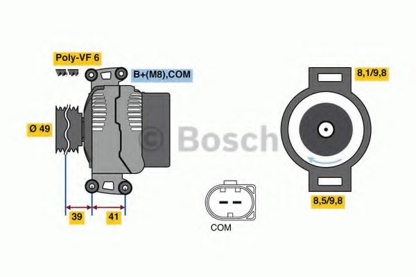 Generator / Alternator BMW X3 (E83) (2004 - 2011) BOSCH 0 986 048 820 piesa NOUA