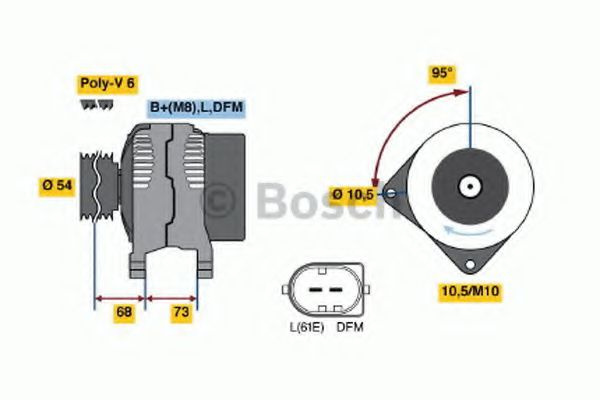 Generator / Alternator BMW X3 (E83) (2004 - 2011) BOSCH 0 986 048 921 piesa NOUA