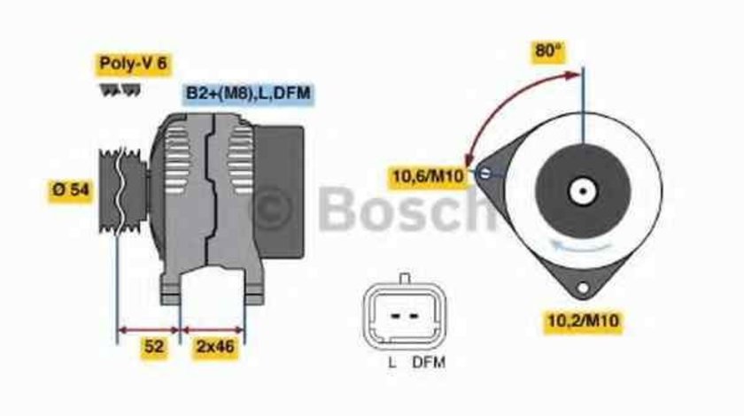 Generator / Alternator CITROËN BERLINGO (MF) BOSCH 0 986 047 360