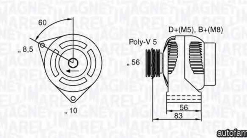 Generator / Alternator CITROËN BERLINGO MF MAGNETI MARELLI 063341740010