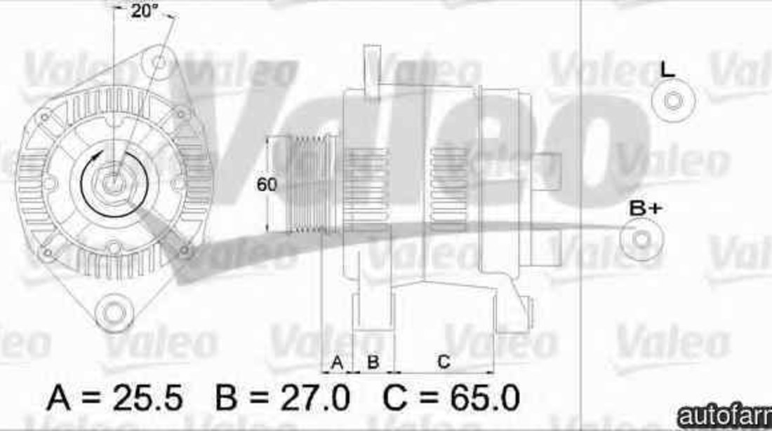 Generator / Alternator CITROËN JUMPER caroserie 244 VALEO 437349
