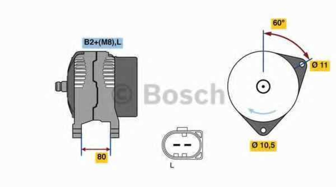 Generator / Alternator CITROËN JUMPER caroserie 244 BOSCH 0 986 049 950