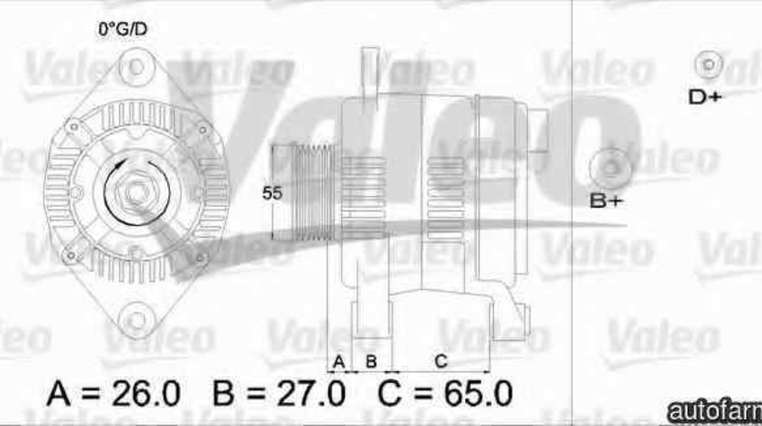 Generator / Alternator CITROËN JUMPER platou / sasiu 230 VALEO 436635