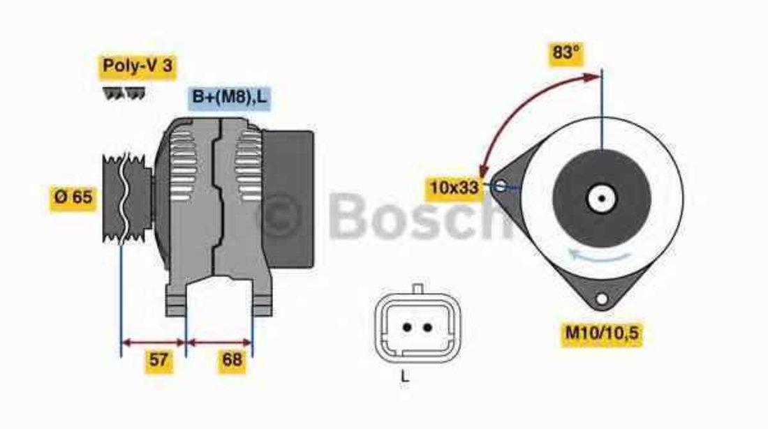 Generator / Alternator DACIA LOGAN II BOSCH 0 986 080 960