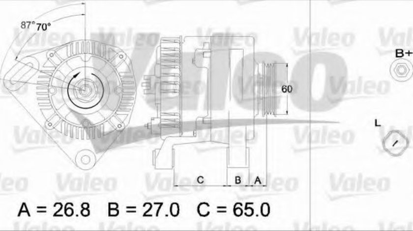 Generator / Alternator DACIA LOGAN (LS) (2004 - 2016) VALEO 437323 piesa NOUA