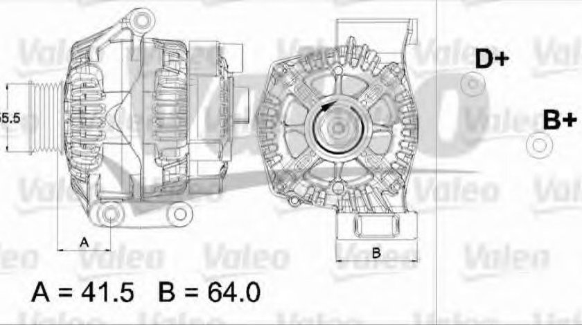Generator / Alternator FIAT 500 C (312) (2009 - 2016) VALEO 437475 piesa NOUA