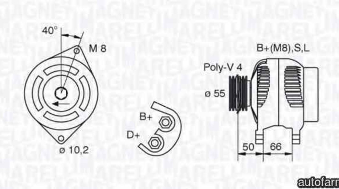 Generator / Alternator FIAT BRAVA 182 MAGNETI MARELLI 063321607010