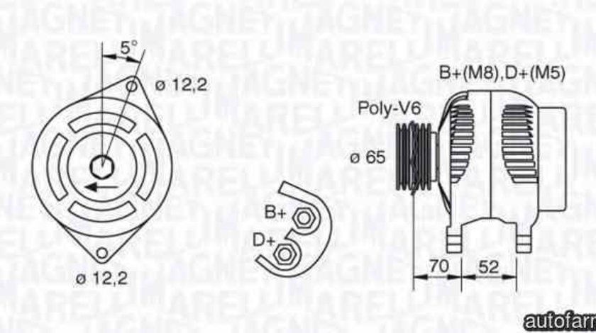 Generator / Alternator FIAT COUPE (FA/175) MAGNETI MARELLI 063321402010