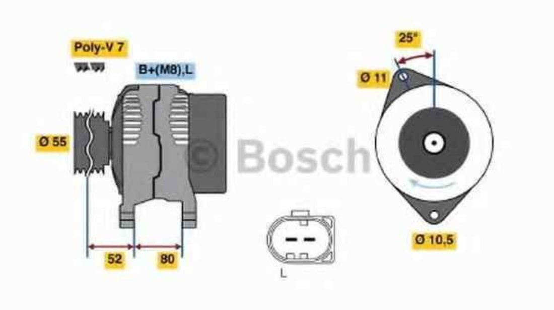 Generator / Alternator FIAT DUCATO caroserie (250) BOSCH 0 124 525 130