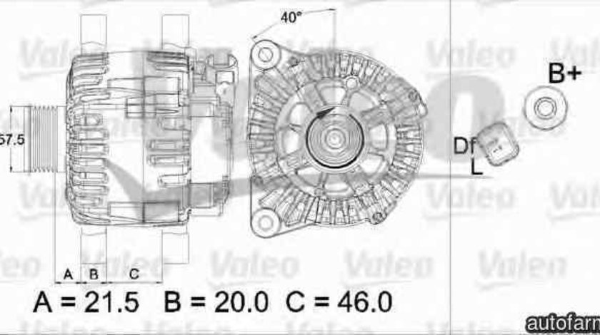 Generator / Alternator FIAT ULYSSE 220 Producator VALEO 437471