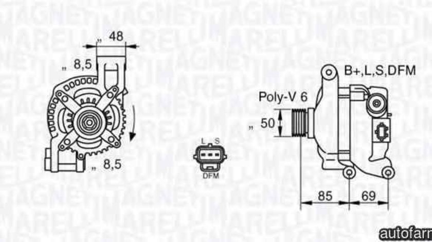 Generator / Alternator FORD AUSTRALIA FOCUS hatchback (LT) MAGNETI MARELLI 063377420010