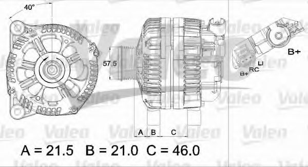 Generator / Alternator FORD FUSION (JU) (2002 - 2012) VALEO 437432 piesa NOUA