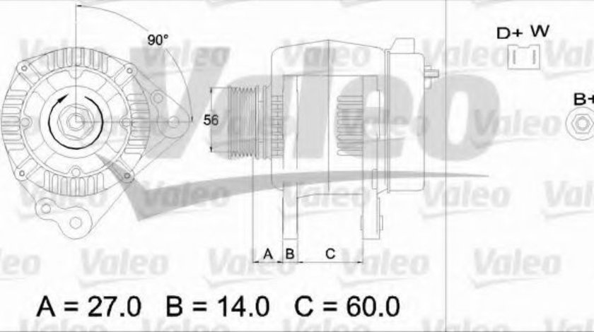 Generator / Alternator FORD GALAXY (WGR) (1995 - 2006) VALEO 436482 piesa NOUA